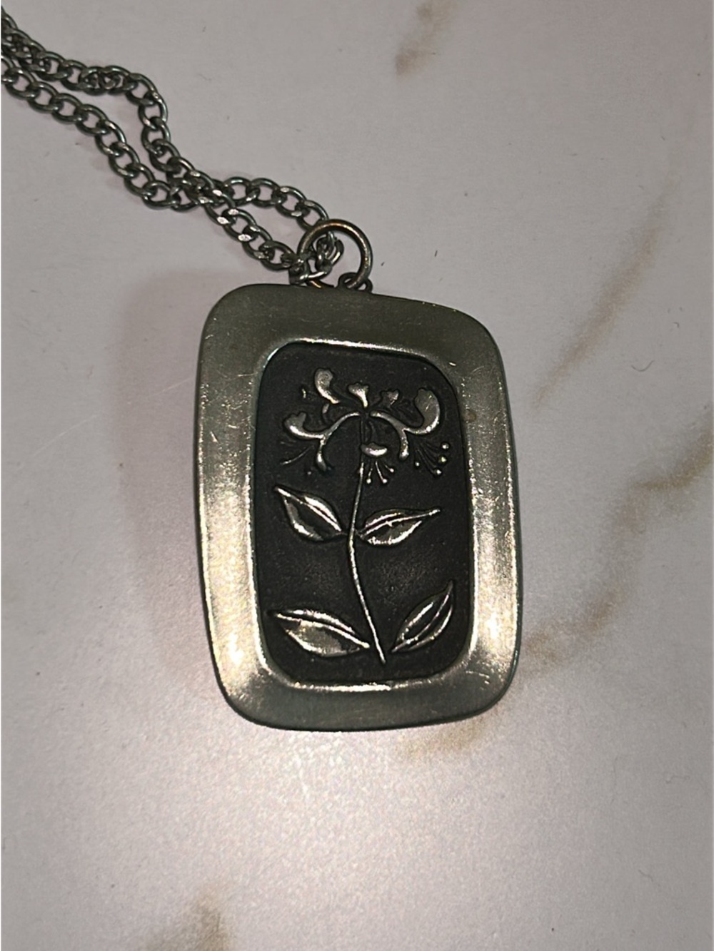1970s Pewter Necklace by Rune Tennesmed